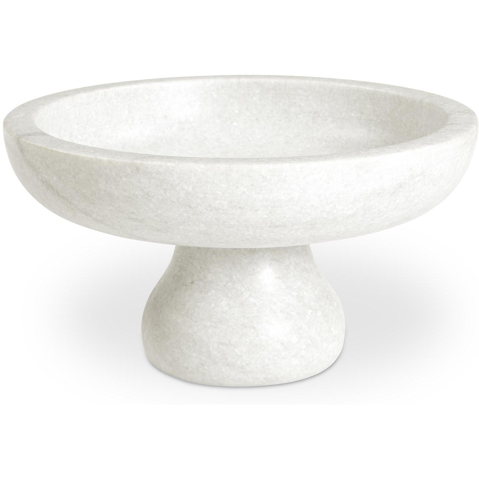 Palermo Pedestal Bowl White Marble