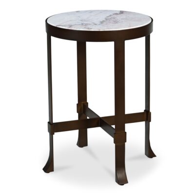 Alternative view of Holli Side Table White Marble