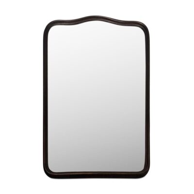 Keyes Mirror Blackened Bronze Cast Aluminum