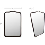Keyes Mirror Blackened Bronze Cast Aluminum - Image 5