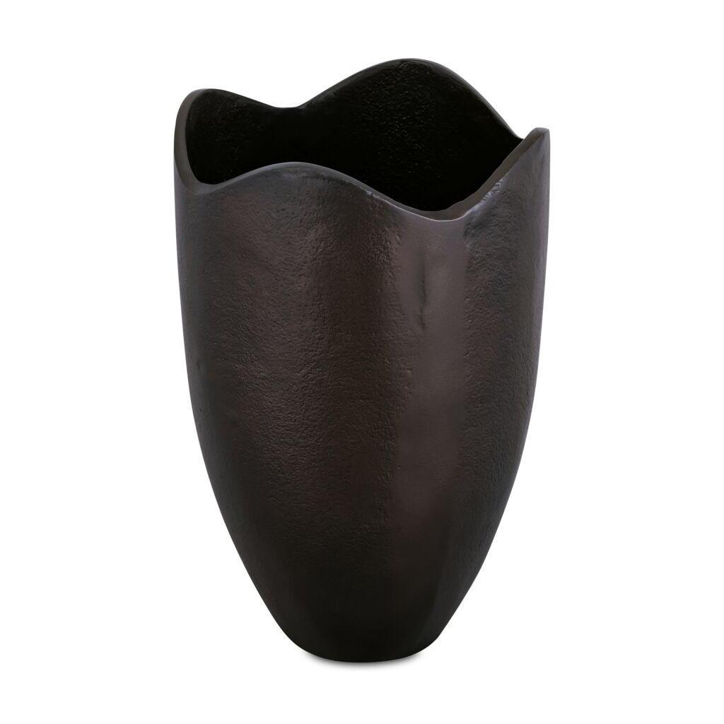 Athena Cast Aluminum Vase Blackened Bronze