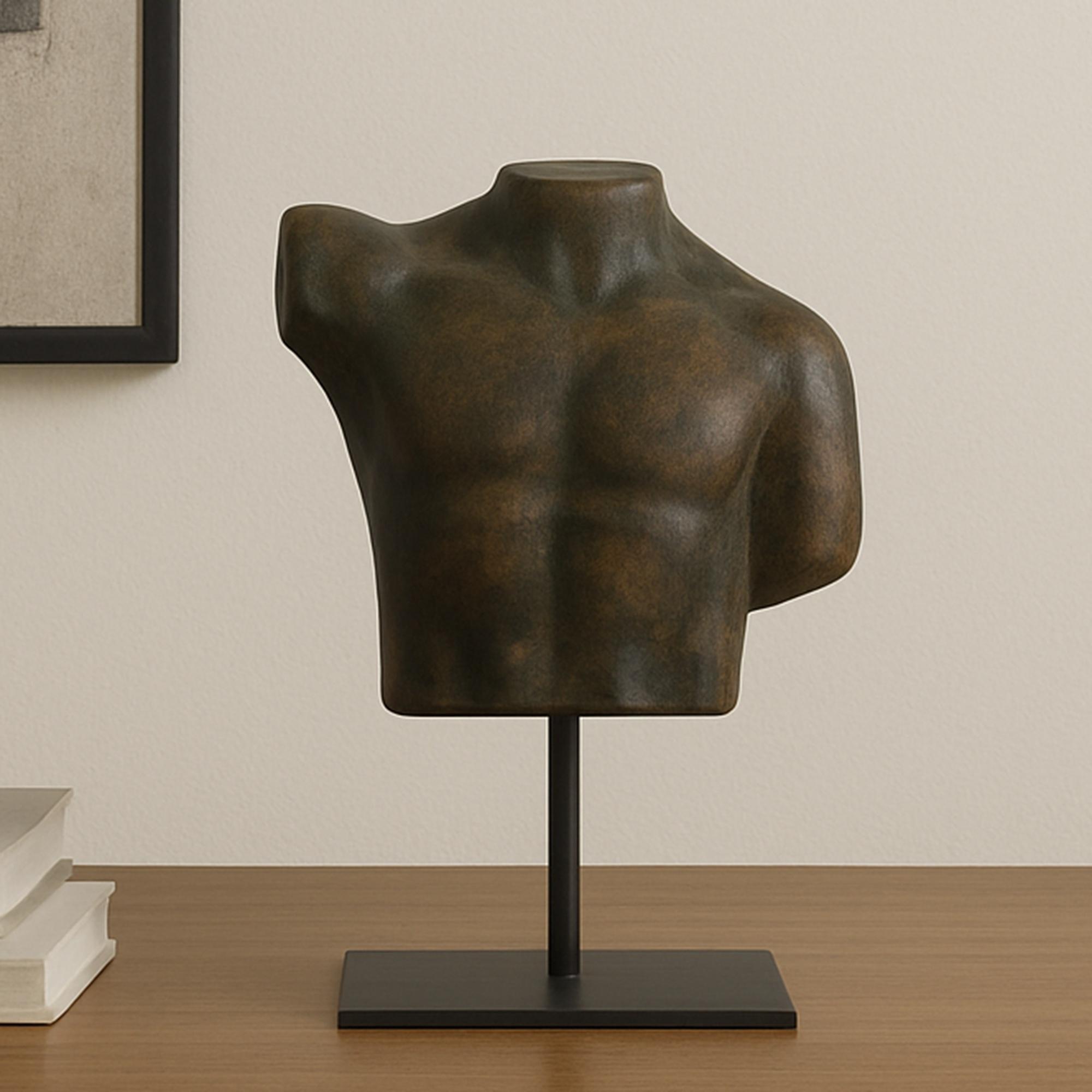 Victor Cast Aluminum Sculpture Dark Green Patina - Image 7