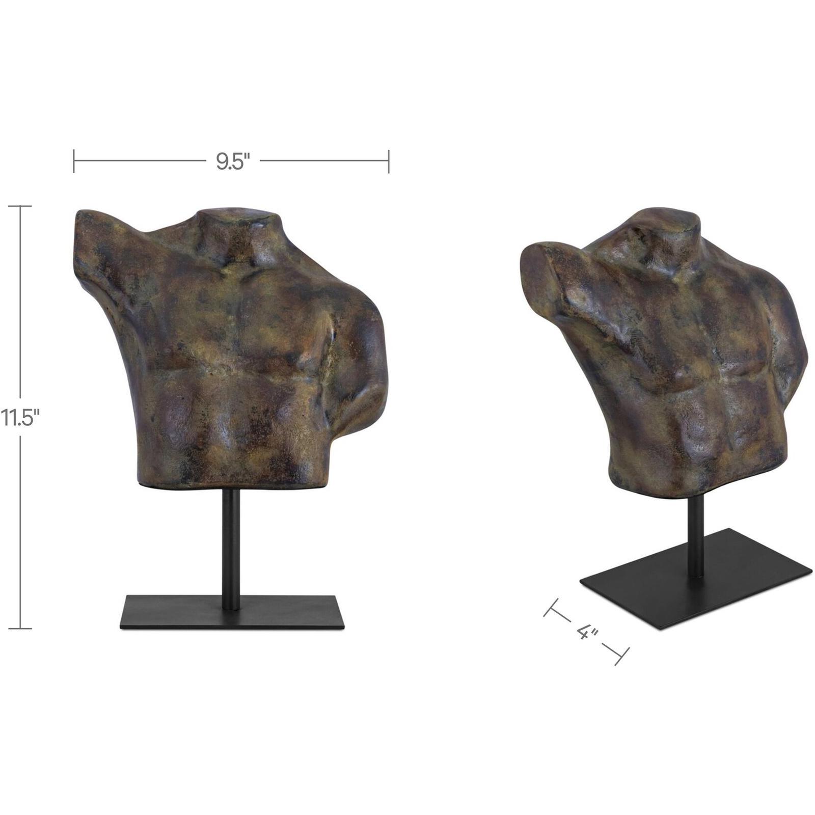 Victor Cast Aluminum Sculpture Dark Green Patina - Image 8