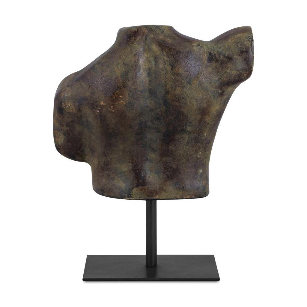 Victor Cast Aluminum Sculpture Dark Green Patina - Image 5