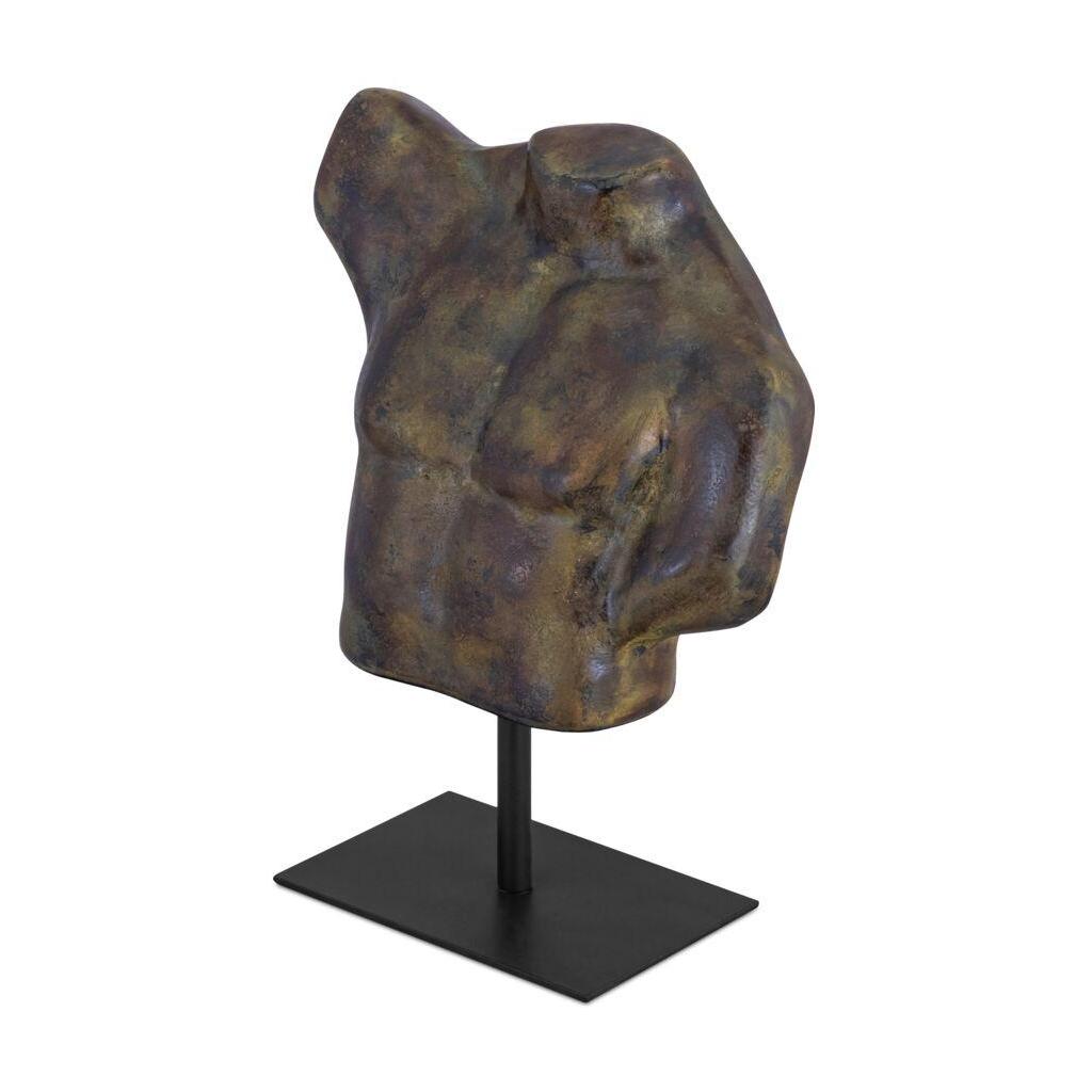 Victor Cast Aluminum Sculpture Dark Green Patina - Image 3