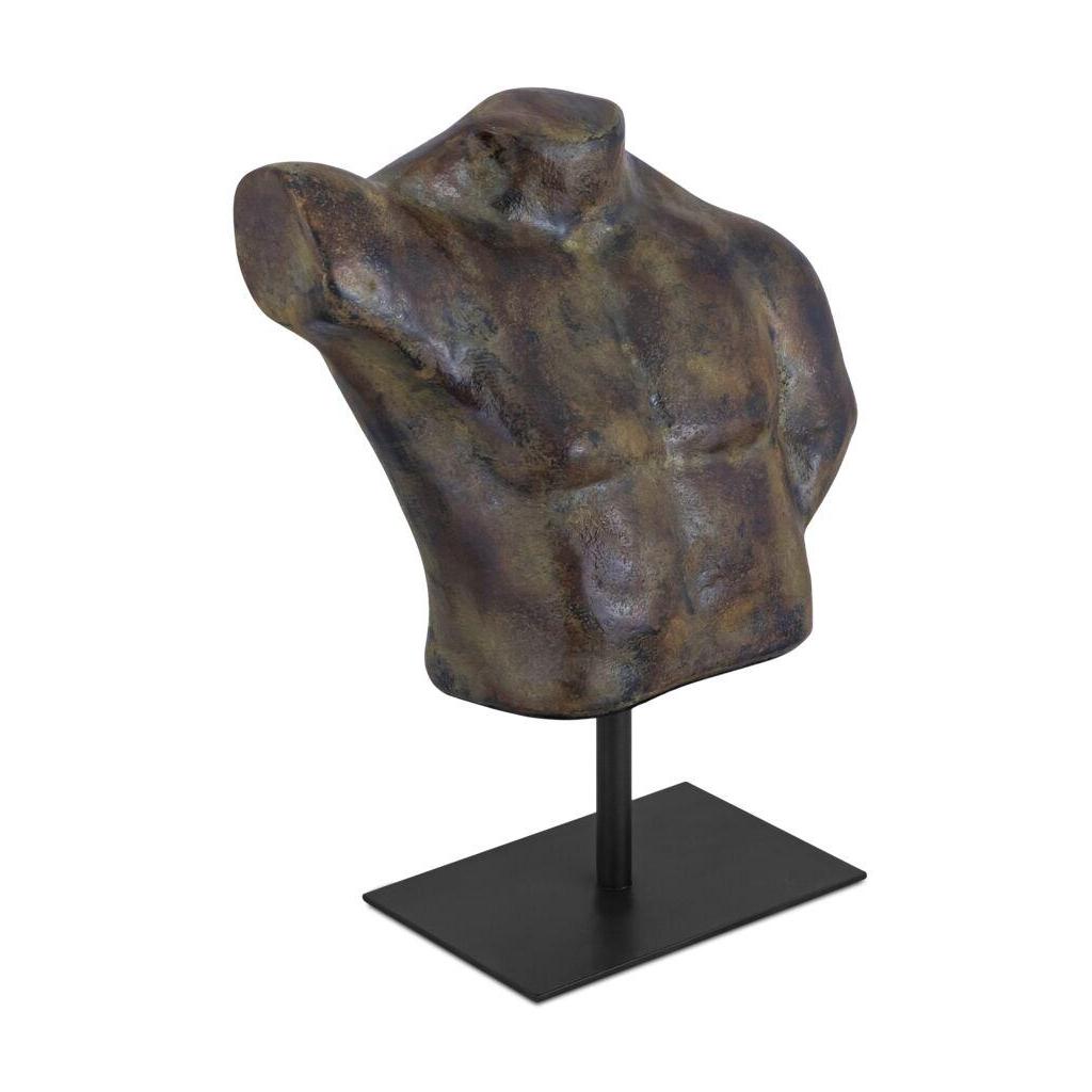 Victor Cast Aluminum Sculpture Dark Green Patina - Image 2