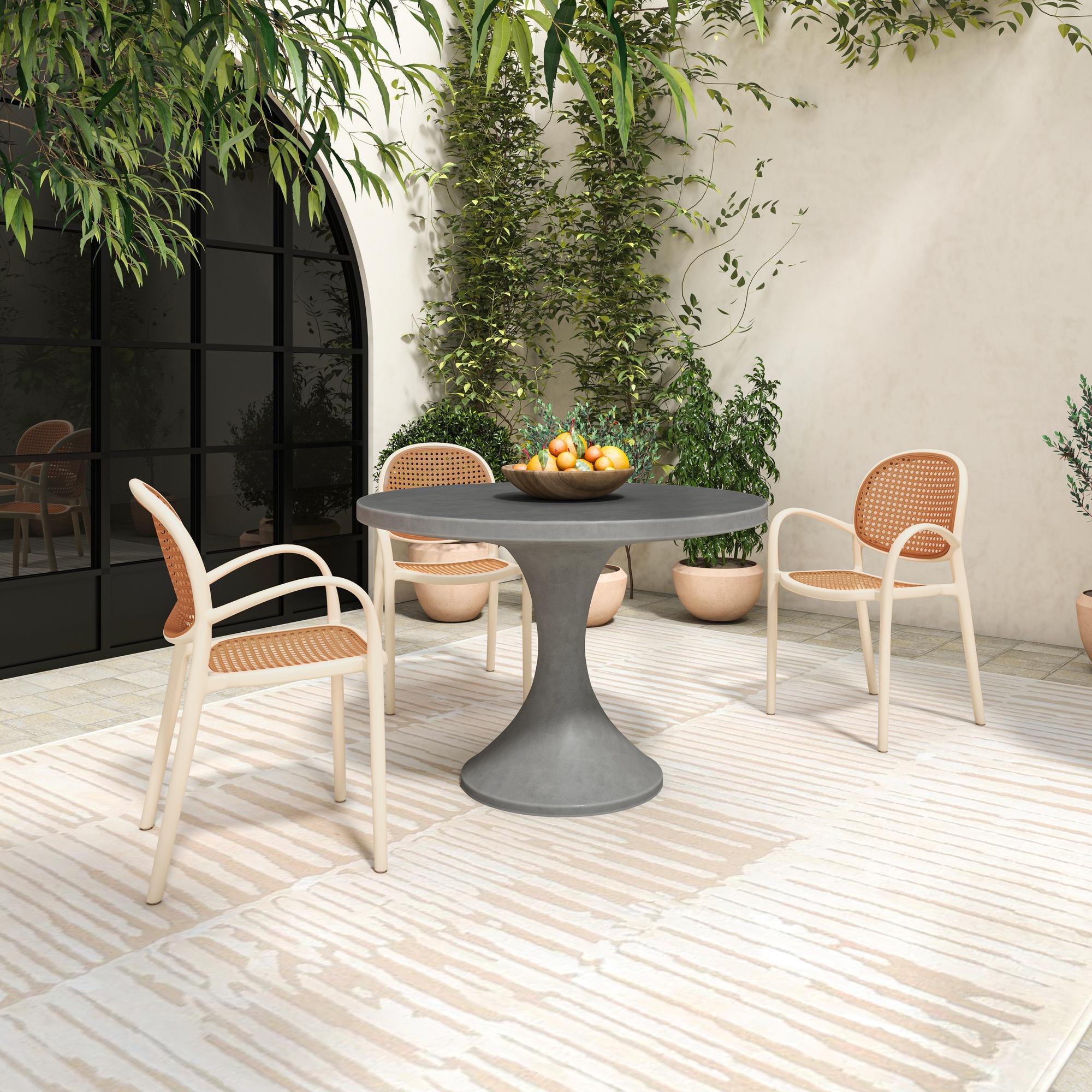 Soren Outdoor Dining Chair White (Set of Two) - Image 7