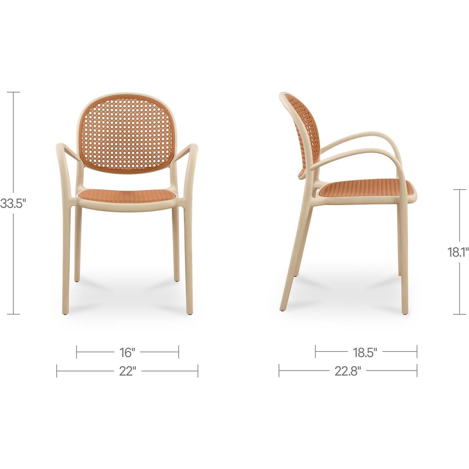 Soren Outdoor Dining Chair White (Set of Two) - Image 9