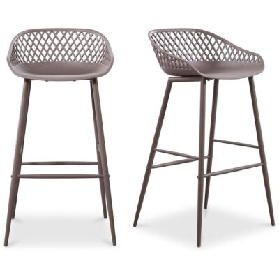 Alternative view of Piazza Outdoor Barstool Grey (Set of 2)