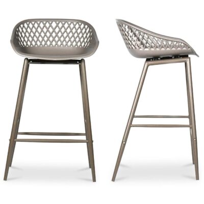 Alternative view of Piazza Outdoor Counter Stool Grey (Set of 2)