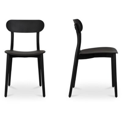 Alternative view of Kent Outdoor Dining Chair Black - Set of Two