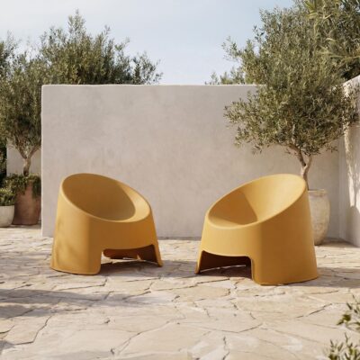 Alternative view of Nolla Outdoor Accent Chair Set of Two Yellow