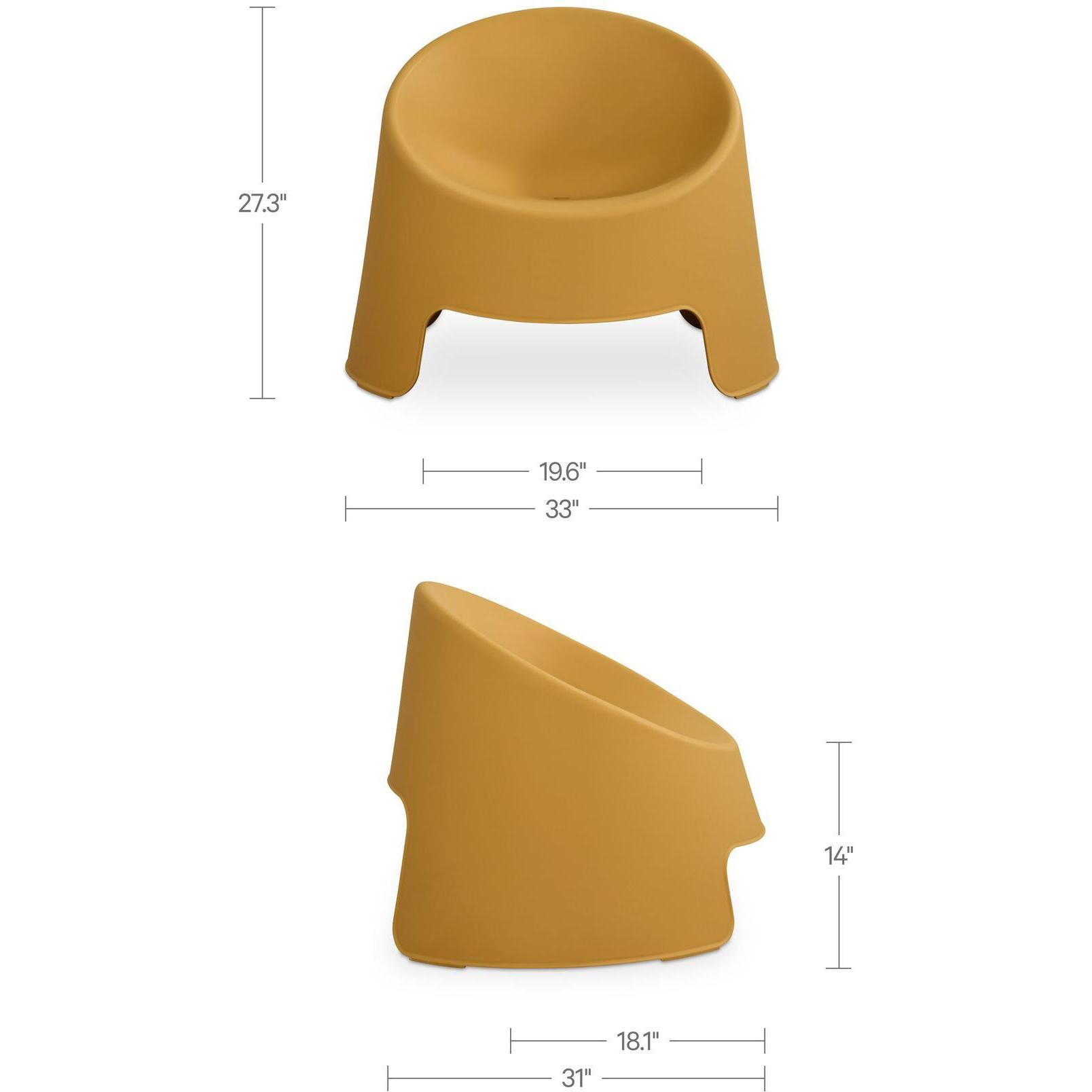 Nolla Outdoor Accent Chair Set of Two Yellow - Image 3