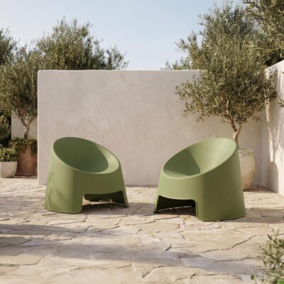 Alternative view of Nolla Outdoor Accent Chair Set of Two Green