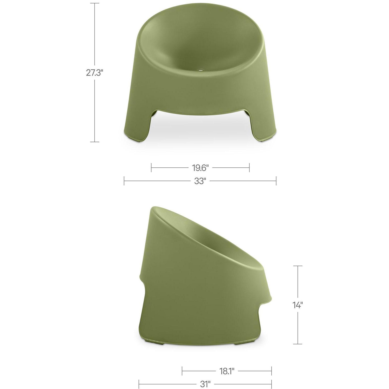 Nolla Outdoor Accent Chair Set of Two Green - Image 3