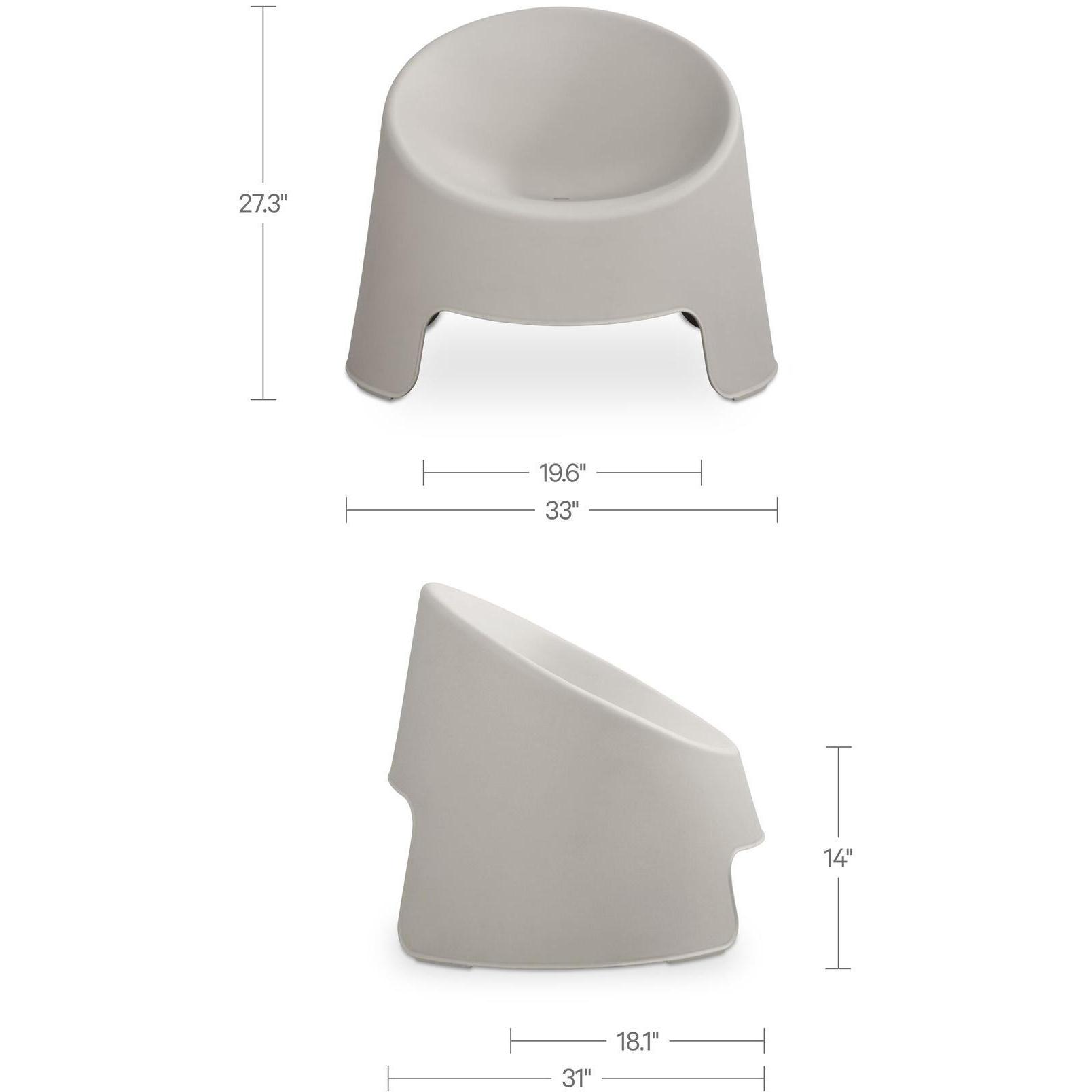 Nolla Outdoor Accent Chair Set of Two Light Grey - Image 3