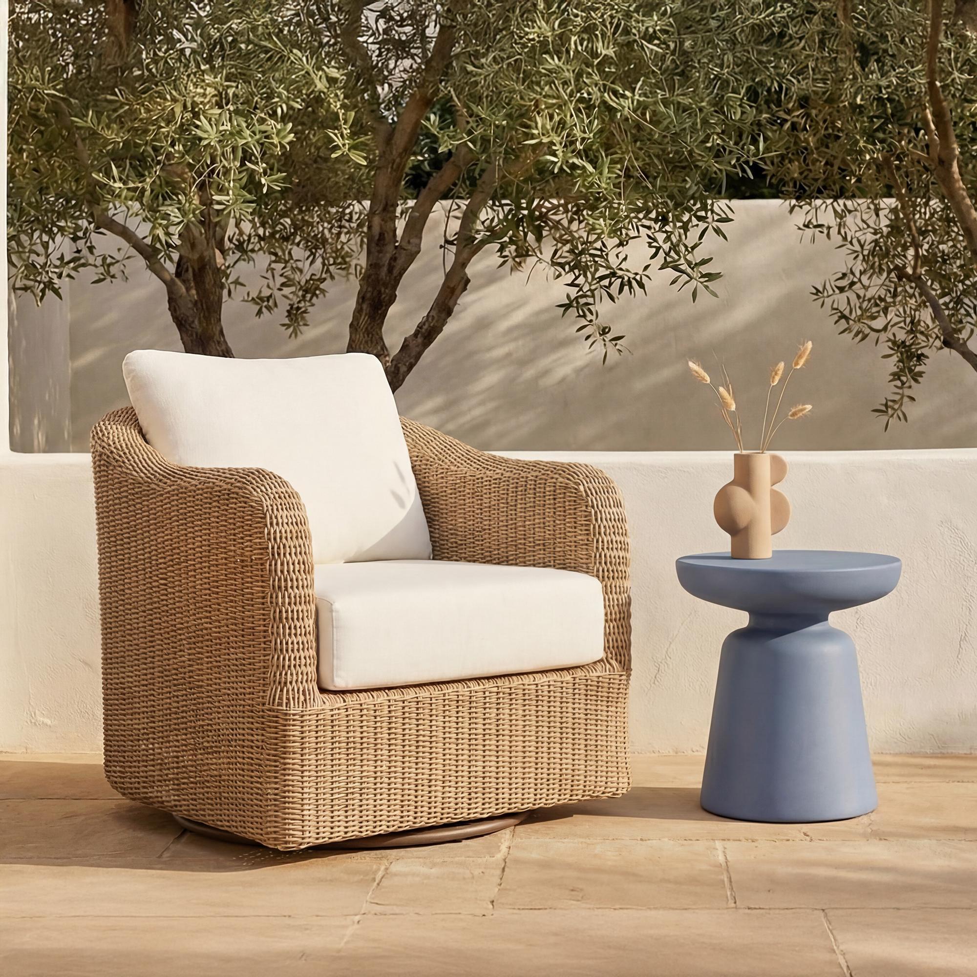 Ruth Outdoor Side Table Blue - Image 2