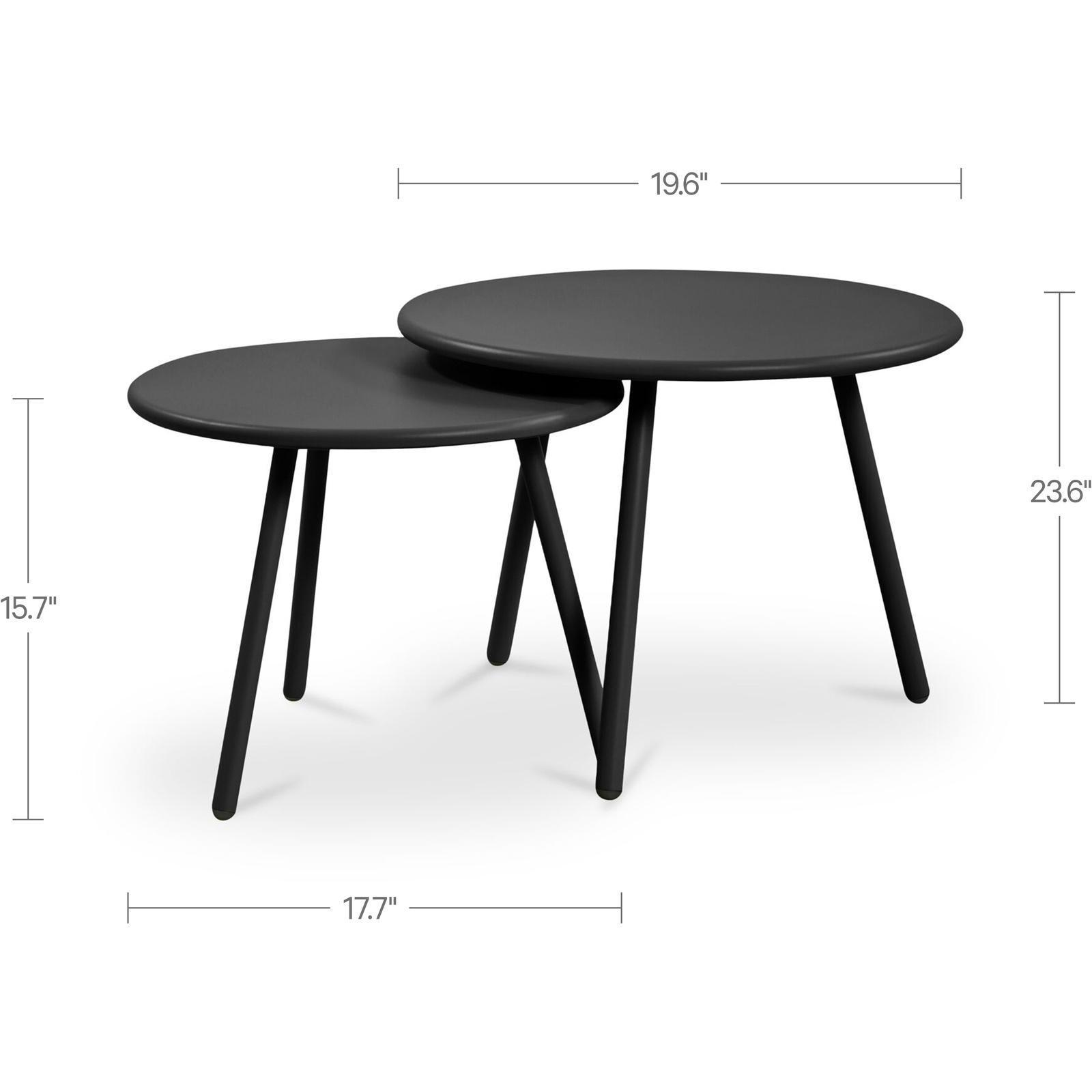 Kari Outdoor Nesting Coffee Table Black - Image 3