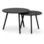 Kari Outdoor Nesting Coffee Table Black - Image 4