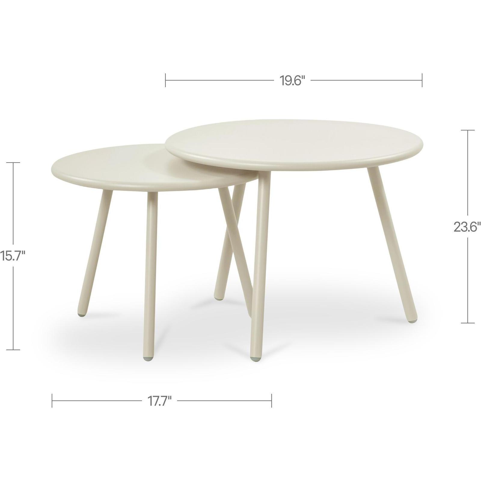 Kari Outdoor Nesting Coffee Table Cream - Image 3