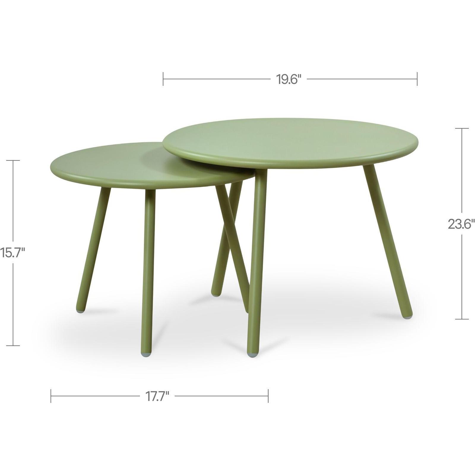 Kari Outdoor Nesting Coffee Table Green - Image 3