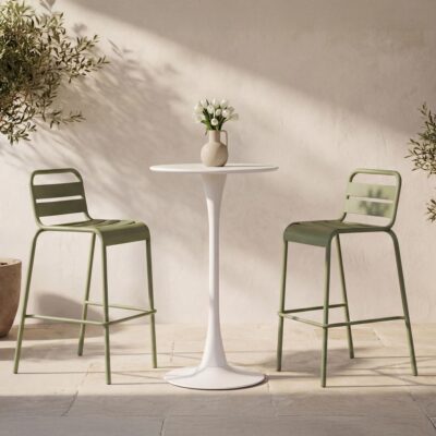 Alternative view of Gage Outdoor Bar Table White