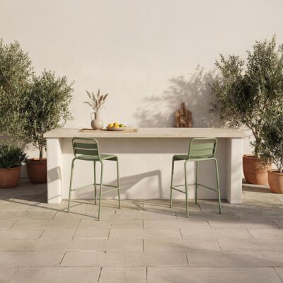 Alternative view of Kade Outdoor Bar Stool Green Set of Two
