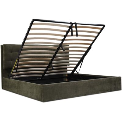 Alternative view of Sebastion Queen Storage Bed Green