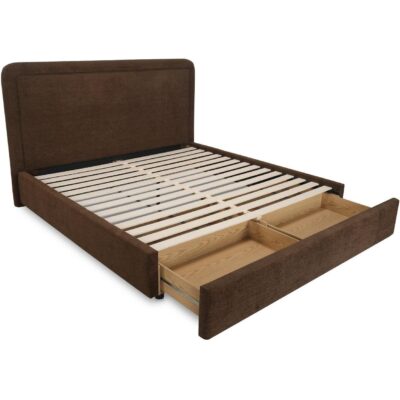 Alternative view of Simon King Storage Bed Brown