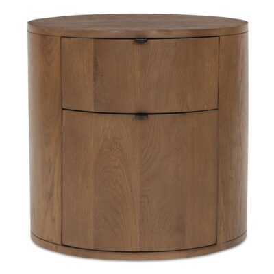 Theo Two Drawer Nightstand Brown