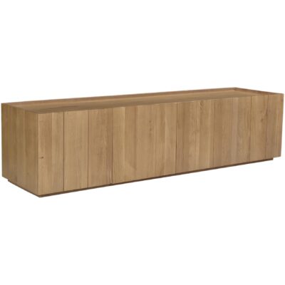 Alternative view of Plank Media Cabinet Natural