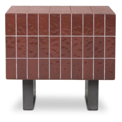 Farren Outdoor Side Table Brown