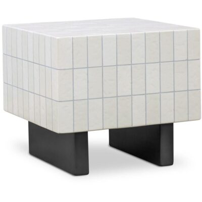 Alternative view of Farren Outdoor Side Table Cream