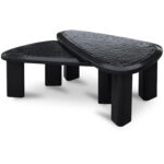 Sophie Outdoor Nesting Table Set Charcoal Lacquer - Image 6