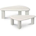 Sophie Outdoor Nesting Table Set Cream Lacquer - Image 2