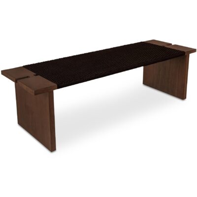 Alternative view of Merritt Outdoor Bench Dark Brown