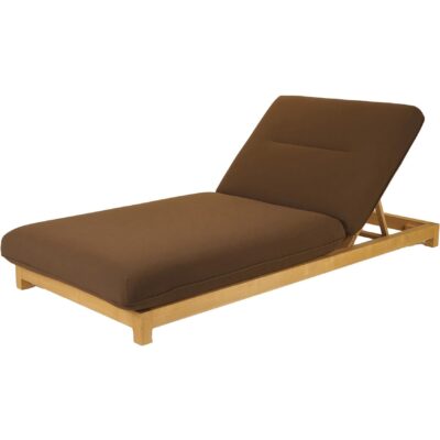 Alternative view of Enzo Outdoor Adjustable Lounge Chair Brown