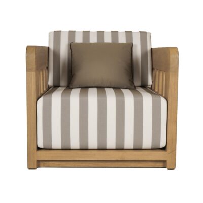 Adelaide Outdoor Accent Chair Brown Stripe
