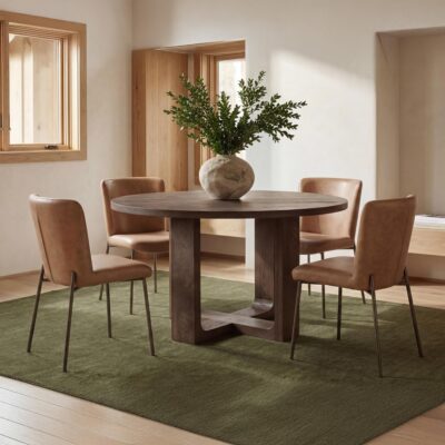 Alternative view of Hayes Dining Table Rustic Brown
