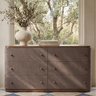 Alternative view of Simone 6 Drawer Dresser Brown TU-1003-03