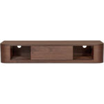 Round Off Floating Console Table Walnut - Image 2