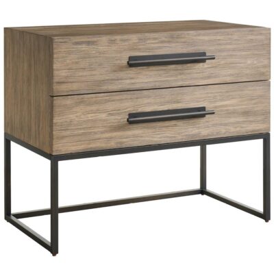 Alternative view of Boulder Metal Base Nightstand