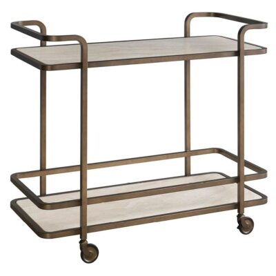Alternative view of Aged Gold Bar Cart
