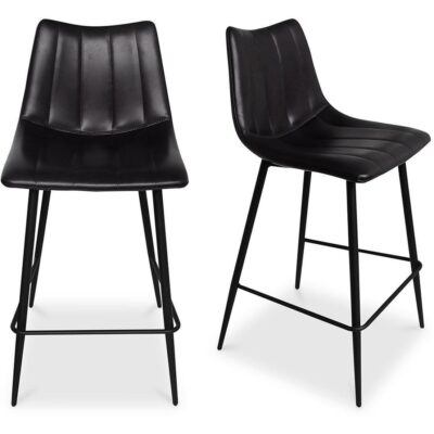 Alternative view of Alibi Counter Stool Matte Black (Set of 2)