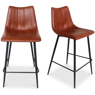 Alternative view of Alibi Counter Stool Brown (Set of 2)