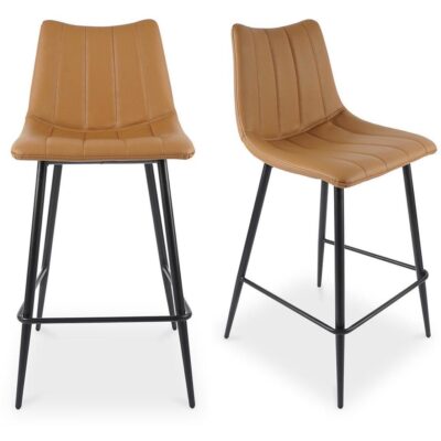 Alternative view of Alibi Counter Stool Tan - Set of Two