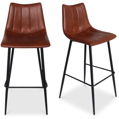 Alternative view of Alibi Barstool Brown (Set of 2)
