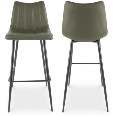 Alternative view of Alibi Barstool Dark Green - Set of Two