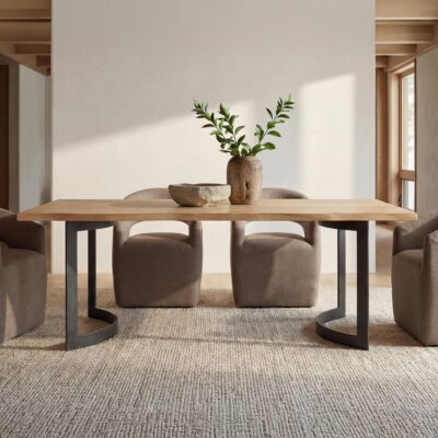 Alternative view of Bent Dining Table Small Oak