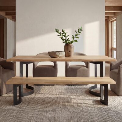Alternative view of Bent Bench Small Oak
